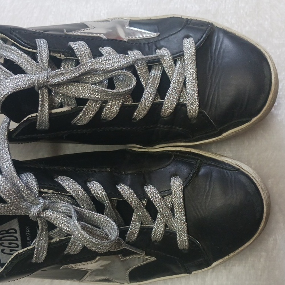 Golden Goose Black and Silver Sneakers - Picture 3 of 5